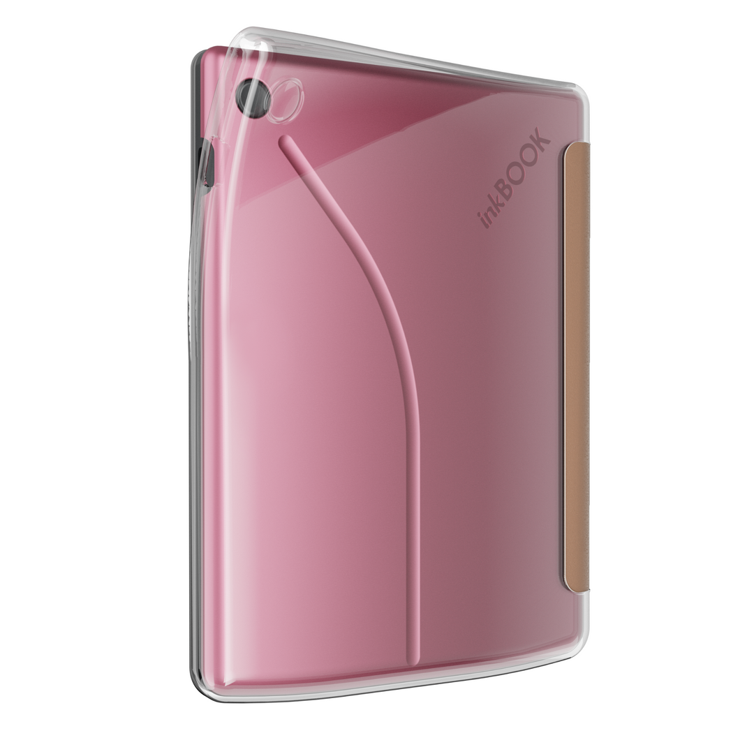 inkBOOK Duo mocha brown case for inkBOOK Solaris back pink