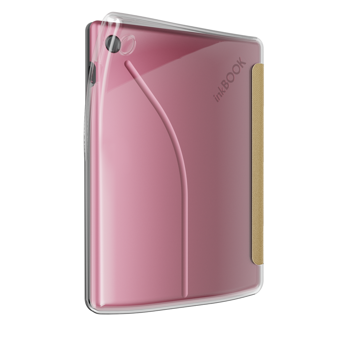 inkBOOK Duo champagne gold case for inkBOOK Solaris back pink